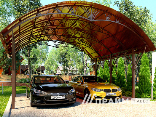 Арочный навес на 2 машины №52 - фото 597