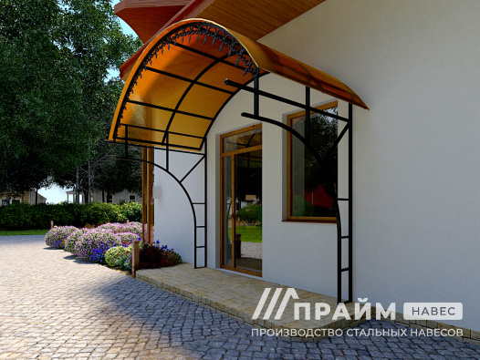 Козырек над крыльцом к дому №15 - фото 493